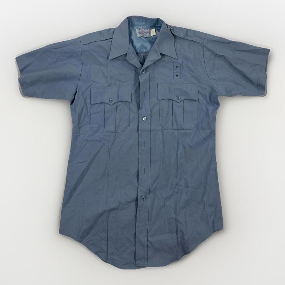 Jaguar Tropical by Conqueror KHAKI Uniform Dress Shirt  SZ. 16-1/2 Short Sleeve